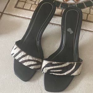 Cute casual kitten heel statement shoe